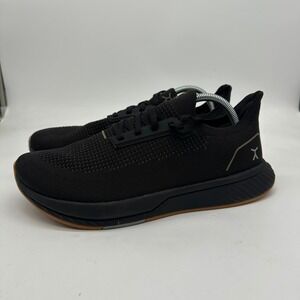 Flux Mens 10.5  Womens 12 Unisex Running SHoes Black Training Athletic‎ Lace Up
